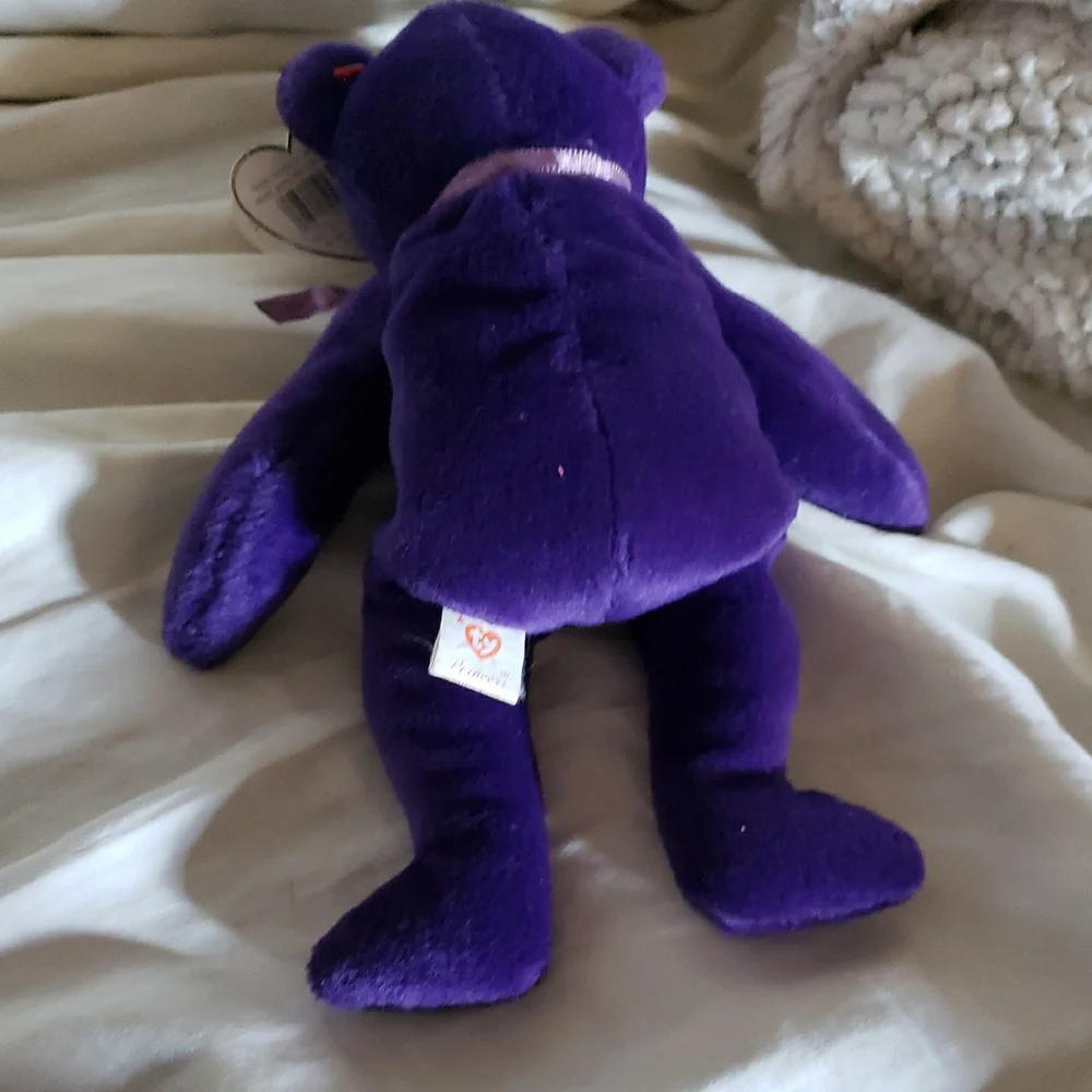 Ty Purple Plush Princes Di Beanie Baby Teddy Bear